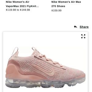 Nike Womens VaporMax FK 2021 Pink Oxford